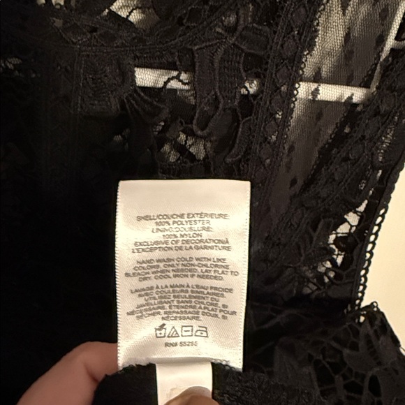 Express Black Lace Top - Picture 6 of 7